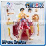 MINI QUTE 23 cm japanese anime Pirates one piece action figure assemble Monkey D Luffy brinquedos boys in box NO.MQ 072