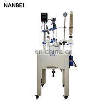 Chinese Laboratory Distillation Extraction Electric Stirring Single Layer Chemical Glass Reactor thumbnail-1