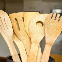 5pcs Bamboo Cooking Utensil/ 6pcs Bamboo Wooden Utensil Set Whoelsale thumbnail-2