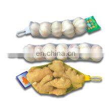 Factory Outlet Hot Selling Eco Friendly Customizable Agriculture Resuable Small Colourful Plastic Drawtring Mesh Bag for Garlic