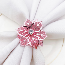Wholesale Bulk Napkin Ring Wedding With Antique Palm Leaf Embossed Design thumbnail-3
