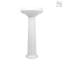 CUPC Bathroom 30 Inches 77cm Rectangle Ceramic Pedestal Sink With Backsplash thumbnail-3