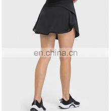 Blank Custom Logo 2-In-1 Ladies Workout Running With Pockets Golf Tennis Mini Skirt Apparel Women Gym Yoga Sports Wear thumbnail-3