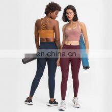 High Waisted Crotchless Yoga Leggings Scrunch Butt Lifting Yoga Pants For Women With Pockets 3D Spliced Workout Fitness Gym Wear thumbnail-4