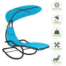 Blue Color Outdoor Modern Design Rocking Chair Indoor/Outdoor Leisure Swing Hanging Chair thumbnail-3