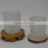 Painted Glass Candle Holders & Candle Container for Wedding Speckled Metallic