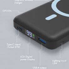 2024 Hot Selling Mini Power Bank 60000mah 10000mah Fast Charging Wireless Power Bank With Folding Stand Magnetic thumbnail-6