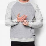 Grey Marl Raglan Sleeve Self Fabric Neck And Wrist Sweatshirts thumbnail-2