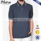2016 Special Ribbing Men's Polo Shirts Mother Pearl Buttons
