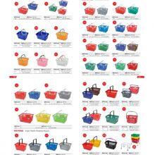 Plastic Grocery Basket for Hypermarket Supermarket Shopping Basket With Telescopic Handle With Wheels Plastic Crate thumbnail-3