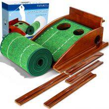Golf Green Putter-Trainer Green Indoor Golf Putting Mat Training Aids Mini Golf Carpet thumbnail-2