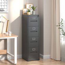 Amazon Modern 4-Drawer Steel Filing Cabinet Narrow Cabinet thumbnail-4