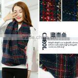 2015 Latest Design Fashion Acrylic Check Plaid Circular Neck Scarf thumbnail-4