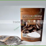 Flat Bottom Plastic Coffee Bean Bag with the Clear Window