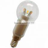 Popular 220V 3000k Circle Bulb Led Candle Light Lamp, Candle Led E14 Bulb 3W