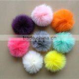 Colorful dyed fox fur ball on sale