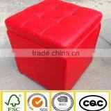 New PU Leather Storage Ottoman Pouf