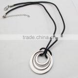 Handmade Stainless Steel Circle Pendant Necklace thumbnail-3