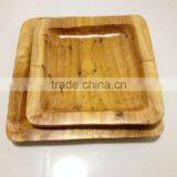 Hot Sale Exquisite Wooden Root Carving Thick Square Plate Sets thumbnail-4