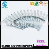 HIGH QUALITY OPEN END MANUFACTURER DOME HEAD ALUMINUM STEEL PEEL TYPE RIVETS thumbnail-2