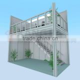 Double deck trade show booth display