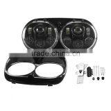 Harley Headlamp Double 5 3/4 Inch Round Daymaker Harley Roa-d Glide Custom LED Motorcycle Headlight thumbnail-6