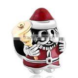 Christmas Charms Jingle Bell Santa Claus Gift Holiday Jewelry Beads Fits European Bracelet thumbnail-1