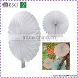 Hot Sale White Folding Tissue Paper Fans for Brithday Decorations