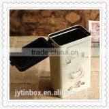 Tin Can Supplier Tin Box Supplier Beautiful Rectangular Coffee Tin Can With Metal Lock