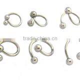 316L Stainless Steel Nose Ring Twister CBR Circle Ring thumbnail-1