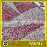 polyester irregular mesh fabric with gold design or silver design