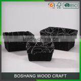 Custom Cottom Fabric Lining Antique Laundry Basket thumbnail-1