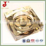 Europe Cube Gold Color Antique Glass Decorative Outdoor Ashtray For Home Office Decoration thumbnail-1