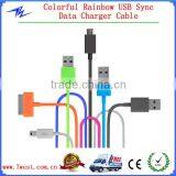 Colorful Micro USB Cable for Samsung,Micro USB Sync Data Charger Cable for Iphone