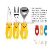 1 Set High Quality Kid Stainless Steel Knife Fork Spoon Cartoon Children Western-style Food Tableware Suit thumbnail-1