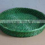 Greeen Bamboo & Rattan Restaurant Round Tray