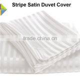 100% Cotton Stripe Satin Duvet Cover Bleached and Dyed thumbnail-1