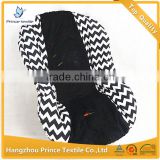 Toddler Car Seat Cover Protector Black Chevron With Black Minky Baby Car Seat Cover