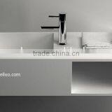 Modern Rectangular Fbathroom Solid Surface Wash Basin, Stone Resin Wash Basin, Wall Hung Wash Basin thumbnail-6