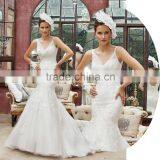 W220 2016 New Simple Generous V-Neck Spaghetti Women Wedding Dress thumbnail-1