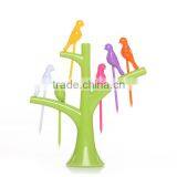 Wholesale Lovely Small Birds Plastic Fruit Fork With ABS Material Manafacturer Zhejiang thumbnail-3
