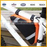 Pannier Corner Frame Bike Storage Bag Water Resistant Black With High Visibility Stripes thumbnail-3