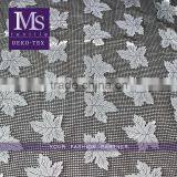 2016 Most Fancy Design Silver Maple Leaf Shape Laser PU Embroidery Lace Fabric thumbnail-1