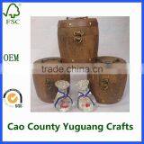 Wood Tea Barrel Small Mini Wooden Barrel Decoration thumbnail-2