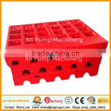 China fixed jaw crusher liners,jaw plates,jaw spare parts