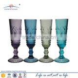 Blue Colored Glass Stemware