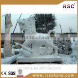 Professional White Lions Granite Sculptures in Cheap Price thumbnail-1