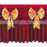 Hot Sale Cakes Made of High-grade Hotel Table Skirt With Bowknot thumbnail-2