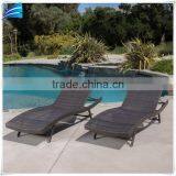 Set of 2, Outdoor Modern Rattan Wicker Chaise Lounge Chairs thumbnail-1
