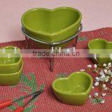 Ceramic Fondue Set With Stainless Steel Stand thumbnail-1